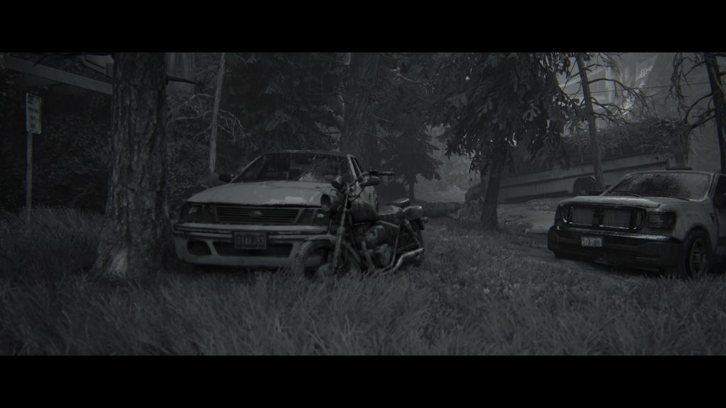 A very arty black and white shot of a motorbike. Good job Luke.