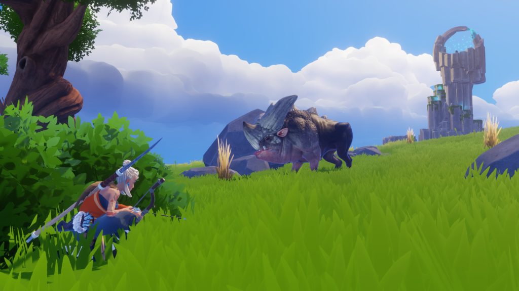 Kara hunts a pig